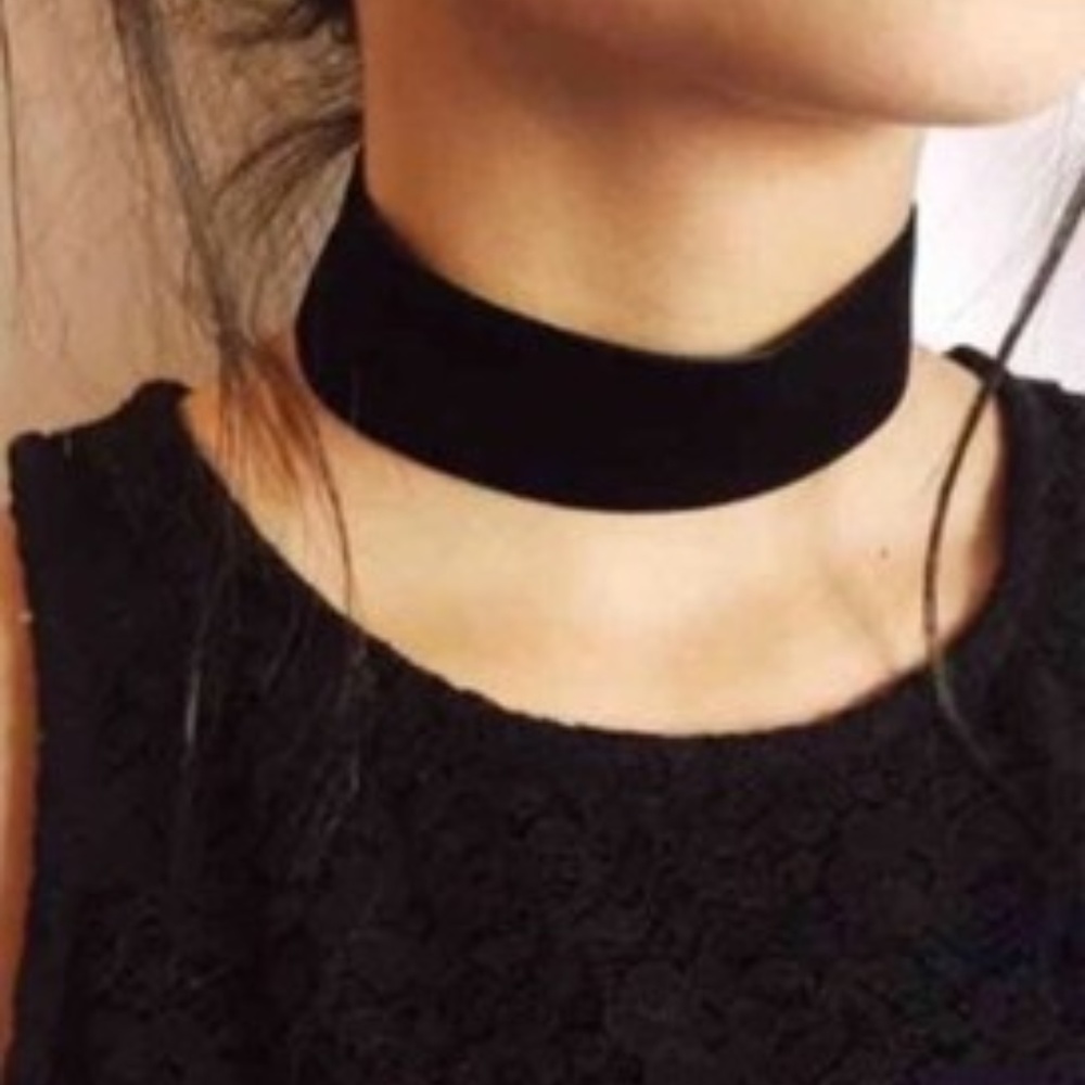 Velvet Choker Black Thick
